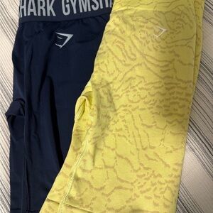 Gymshark  Yellow and Black Bottoms